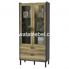 Display Cabinet Size 80 - Activ Jazz Austin LH 80 / Canyon Oak - Black